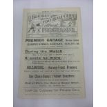 1922/23 Burnley v Chelsea, a programme from the game played on 18/11/1922, ex bound volume, in