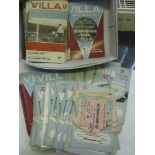 Aston Villa, a collection of 178 home football programmes from the 1960's 1st Team & Reserves, in