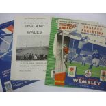 England, a collection of 7 football programmes, 1951 Argentina (Festival Of Britain) Official Plus