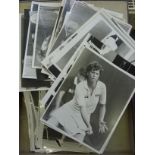 Tennis, a collection of 100 press photographs, black/white, includes, McEnroe, Javer, Tanner,