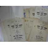 Derby County Reserves, a collection of 130 reserve football programmes from 1960 to the 1980's, a