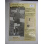 Autograph, Billy Meredith, Manchester & Wales, his signature, clipped to his picture with a