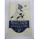 1935/36 Blackpool v Sheffield United, a programme from the game played on 12/11/1935, in very good