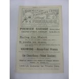 1922/23 Burnley Reserves v Bolton Wanderers Reserves, a programme from the game played on 14/04/