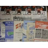 Manchester Utd, a collection of home (4), away (6), football programmes in various condition, the