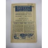 1945/46 FA Cup Semi-Final Replay, Birmingham City v Derby Co, a programme from the game played at