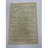 1921/22 Burnley v Huddersfield, a programme from the game played on 10/12/1921, ex bound volume,