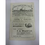 1947/48 Grimsby Town v Chelsea, a programme from the game played on 25/12/1947, covers detached from