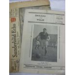1950 England v Wales, a rare pirate programme, produced by M Walker, from the game played on 15/11/