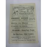 1922/23 Burnley v Stoke, a programme from the game played on 03/03/1923, ex bound volume, in very