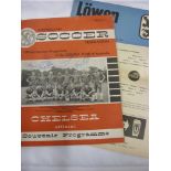 Chelsea, a pair of away football programmes, 1965/66 Munich 1860 v Chelsea, a programme from the