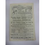 1921/22 FA Cup Semi-Final, Huddersfield v Notts County, a very rare programme from the game played