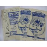 A collection of 4 football programmes, in various condition, 1948/49 Birmingham v Stoke,