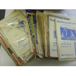 A collection of 214 football programmes in various condition from 1955/56 to 1959/60, a wide