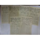 1946/47 Arsenal, a collection of 6 home football programmes, Middlesbrough, Liverpool, Everton,