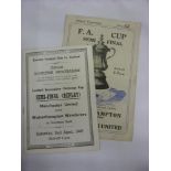 1948/49 FA Cup Semi-Finals, Wolves v Man Utd at Sheff Wed, and the Replay, Man Utd v Wolves at