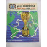 1966 World Cup, A Jules Rimet Cup, blue/red official pin badge, together with a tournament