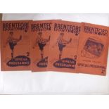 Brentford, a collection of 4 home football programmes, 1936/37 Arsenal, 1938/39 Portsmouth, Arsenal,