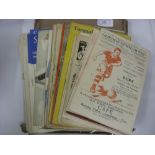 A collection of 150 football programmes, all from the 1950's, in various condition, wide range of