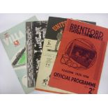 Sunderland, a collection of 4 away football programmes, in various condition, 1935/36 Brentford,