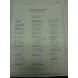 1998 England, a superb autographed poster sized teamsheet, fully signed by the 30 players (and Glenn