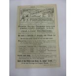 1921/22 Burnley v West Bromwich Albion, a programme from the game played on 08/04/1922, ex bound