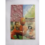 1995 Rugby Union, World Cup in South Africa, Wales v New Zealand, an autographed programme from