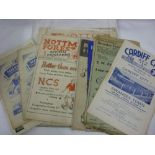 A collection of 41 football programmes in various condition 1950/51 (22), 1951/52 (19), a good