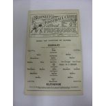 1922/23 Burnley A v Clitheroe, a single sheet programme from the game played in the North East