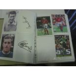 Football Autographs, a collection of over 200 signatures, mainly from the 1970's onwards, although a