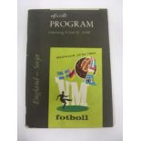 1958 World Cup, Sweden, England v Soviet Union, a programme from the game played in Gothenburg on