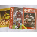 Arsenal Postponed Programmes, Three Rare 'postponed' Issues, 12/01/1985 Arsenal v Ispwich Town, 14/