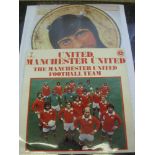 Manchester Utd Memorabilia, a pair of LP Records, 1972 'United, Manchester Utd Football' team, on