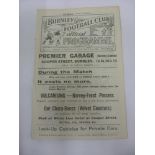 1922/23 Burnley Reserves v Man City Reserve, a programme from the game played on 31/03/1923, ex