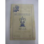 Rugby League, 1938 Yorkshire Cup Final, Huddersfield v Hull, a programme played at Odsal,