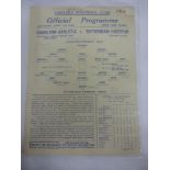 1943/44 Football League Cup South S/F, Charlton v Tottenham, a programme from the game played at