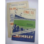 1949 FA Cup Final, Leicester City v Wolverhampton Wanderers, an official programme (sl rs) and a