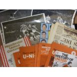 Manchester Utd, a collection of various football memorabilia, includes Magazines, Supporters