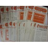 Charlton Athletic, a collection of 83 home football programmes, from 1951 to 1957