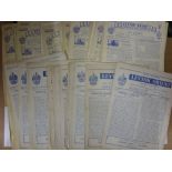 Leyton Orient, a collection of 44 home football programmes in various condition, 1951/52 (6), 1952/