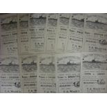 1950/51 Grimsby Town, a collection of 12 home football programmes, in various condition, Cardiff,