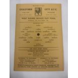 1957 West Riding Senior Cup Final, Bradford City v Leeds Utd, a single sheet programme from the game