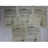 1946/47 Grimsby Town, a collection of 5 home football programmes, in various condition, Derby