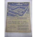 1938/39 Everton v Sunderland, a football programme from the game played on 10/04/39, in good