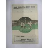 1954/55 Gloucester City v All Stars XI, an autographed programme from the Frank Tedgetts Testimonial