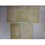 Surrey County Senior League, a collection of 5 menus from the annual dinners held at various hotels,