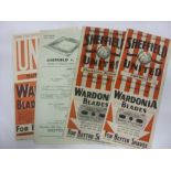 Sheffield Utd, a collection of 4 home football programmes, 1945/46 Barnsley, Blackburn, 1946/47