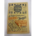 1937/38 Leeds Utd v Sunderland, a programme from the game played on 04/12/1937, punched holes,