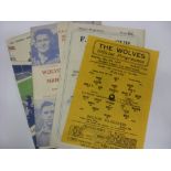 Wolverhampton Wanderers, a collection of 5 big match game football programmes, 1944/45 Football