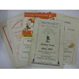 A collection of 9 football programmes, Yorkshire clubs from the 1940's onwards to include, 1945/46